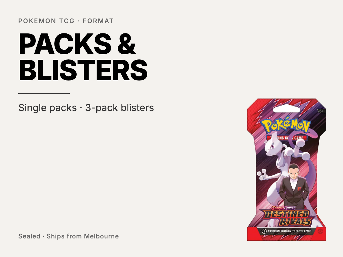 Pokemon TCG booster packs and blisters format tile