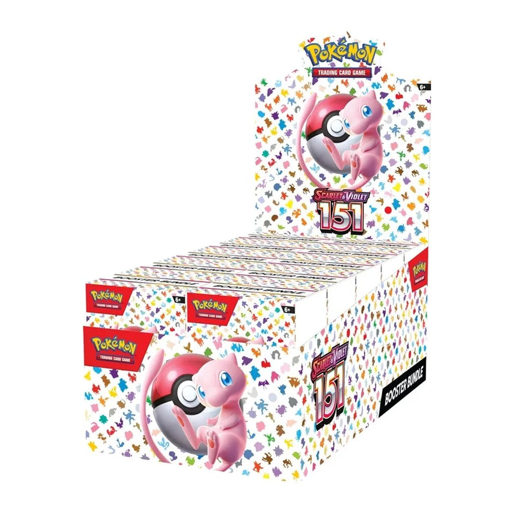 Pokemon TCG 151 Booster Bundle Display box with 10 booster bundles inside, outer display opened