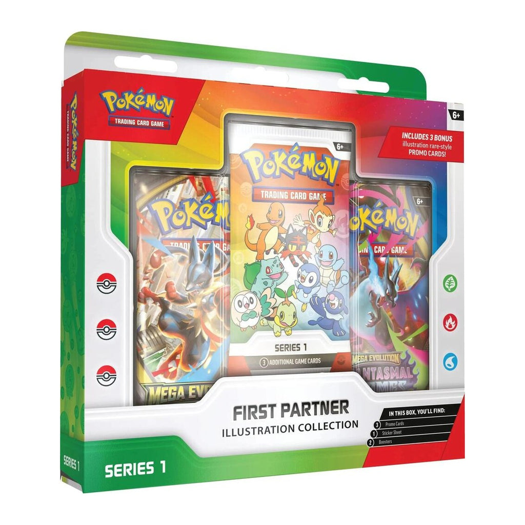 Pokemon TCG First Partner Illustration Collection Series 1 sealed box packshot