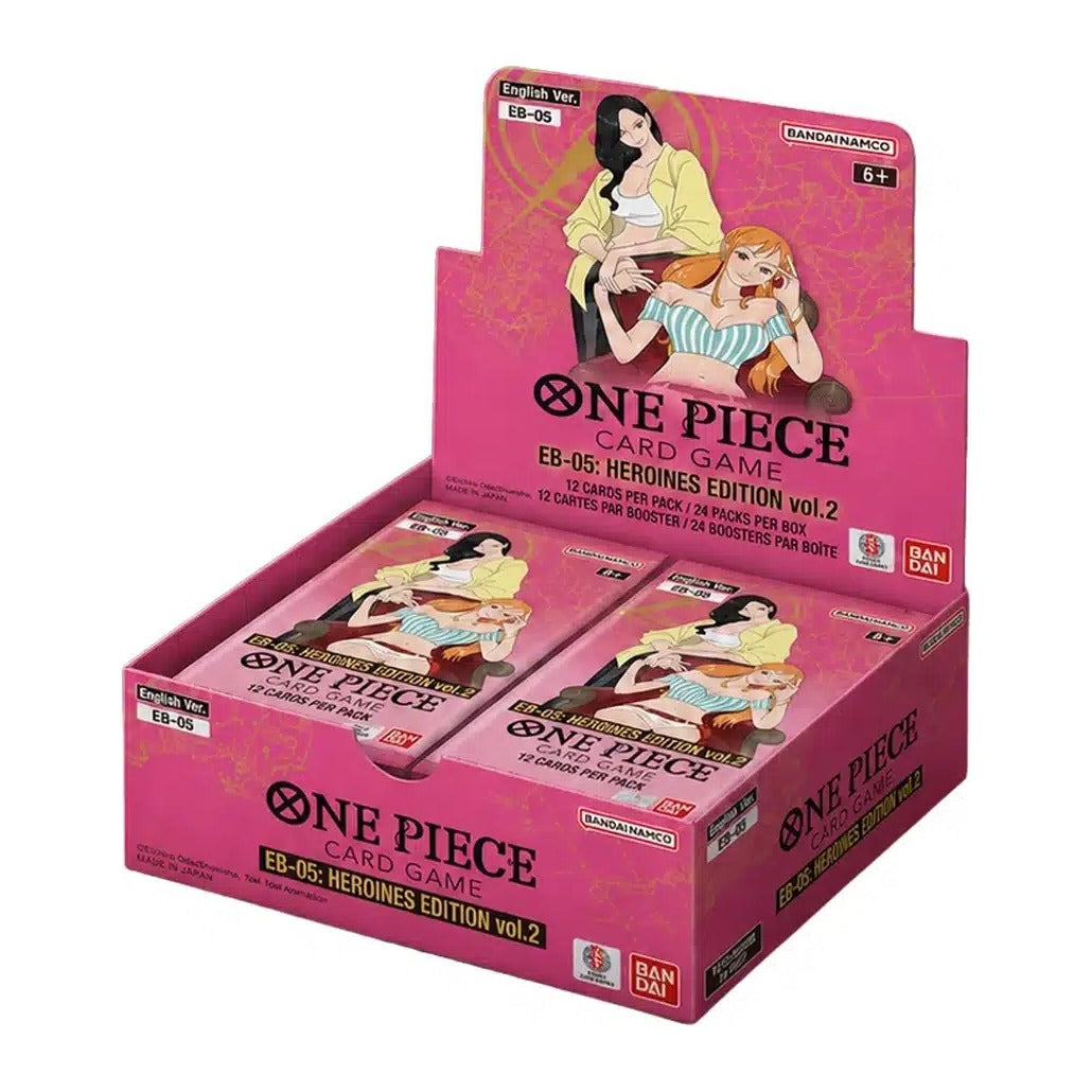 One Piece Card Game Heroines Edition Vol. 2 EB-05 Extra Booster Box, sealed English display of 24 packs