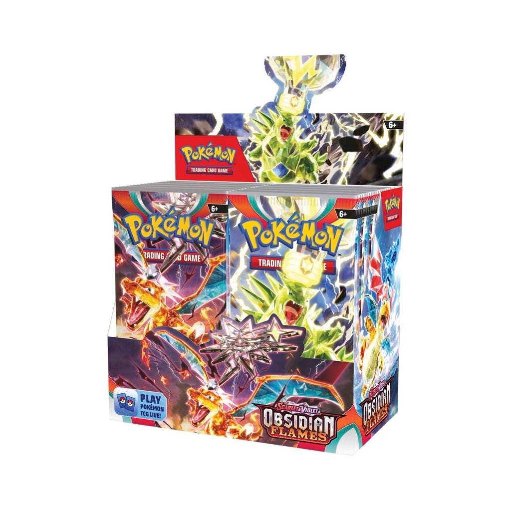 Pokemon TCG Obsidian Flames Booster Box, 36 booster packs in the display