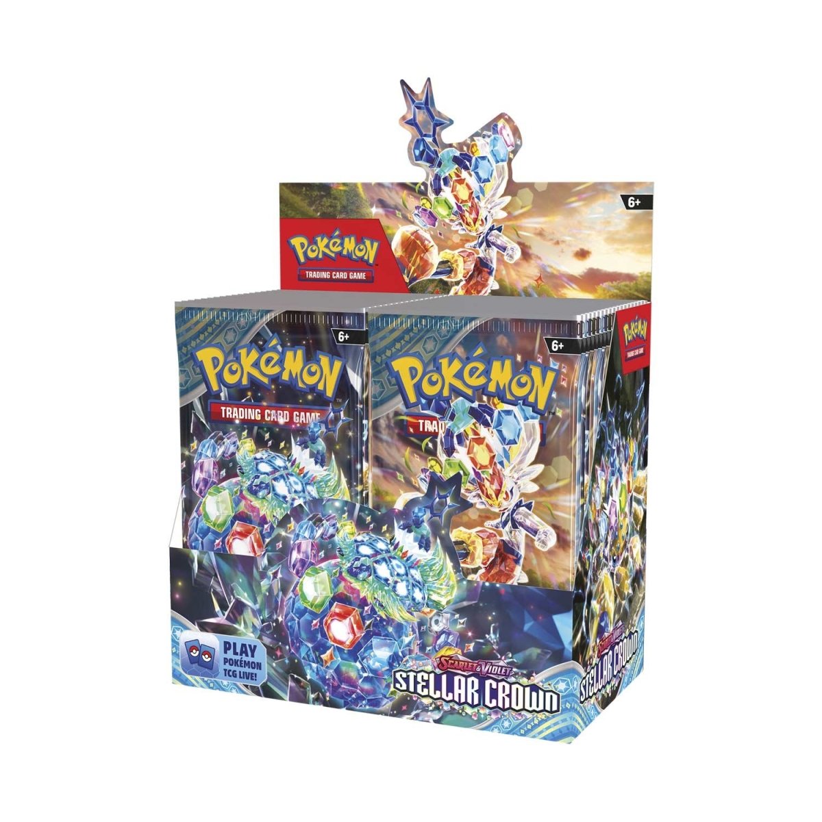 Pokemon TCG Stellar Crown Booster Box, 36 booster packs in the display