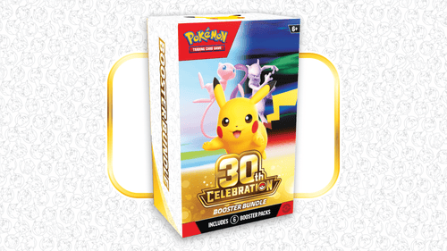 Official Pokemon TCG 30th Celebration Booster Bundle product image, angled view