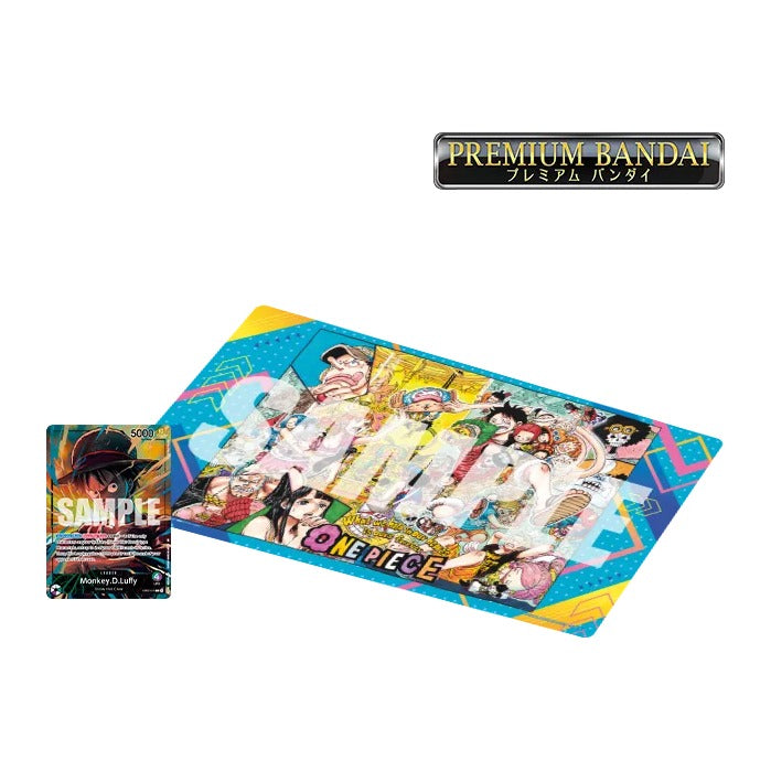 Official Playmat Limited Edition Vol.5 with EB02-010 Monkey.D.Luffy promo card, One Piece Card Game, English version, Premium Bandai exclusive