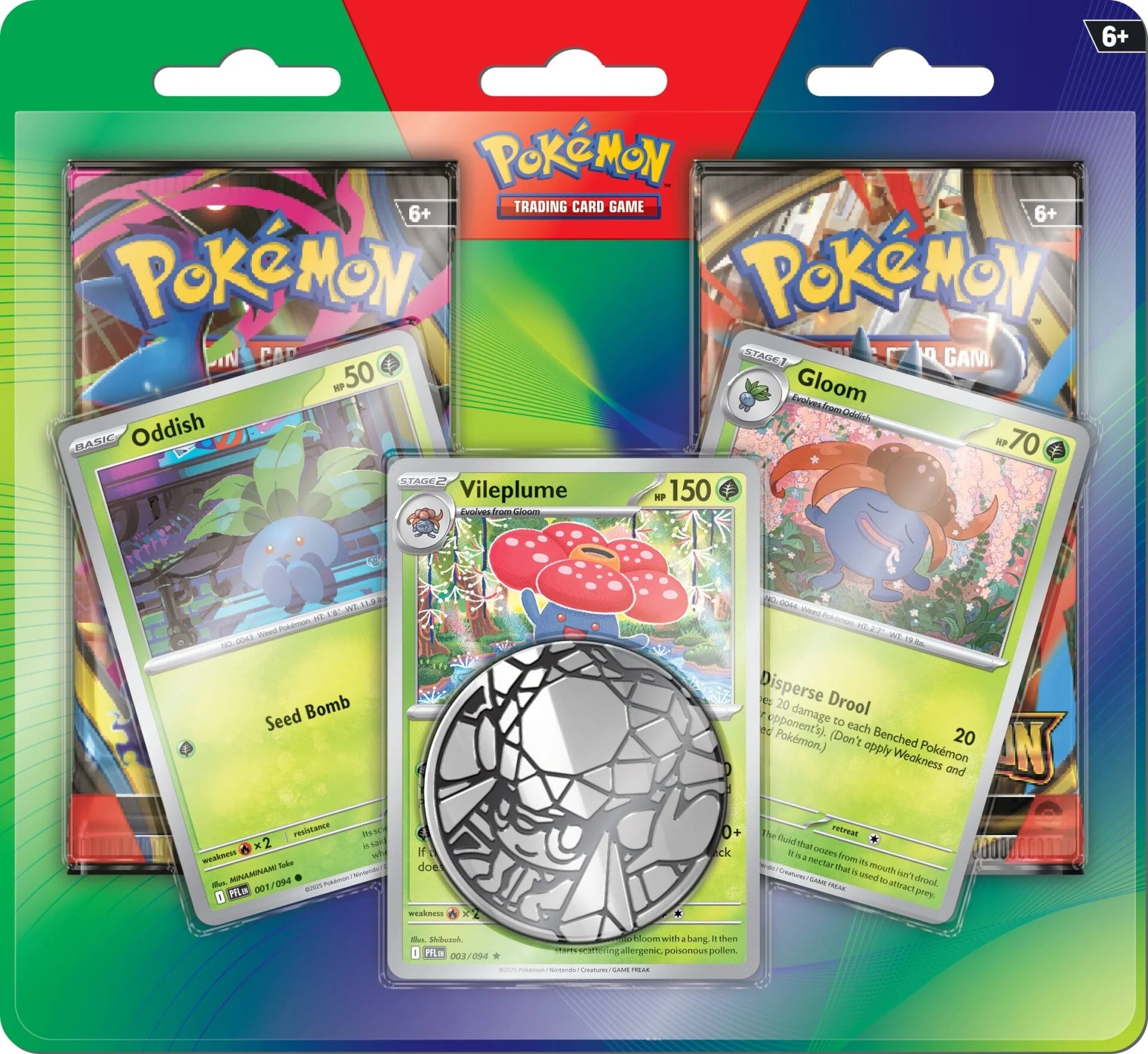 Pokemon TCG Enhanced 2-Pack Blister Oddish Gloom Vileplume sealed front