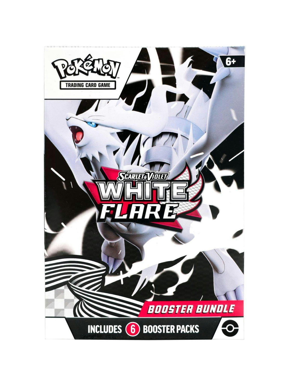 White Flare Booster Bundle box front showing Reshiram