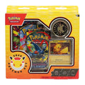 Pokemon TCG Pokemon Day 2026 Collection sealed box front with Pikachu promo card, coin and three booster packs