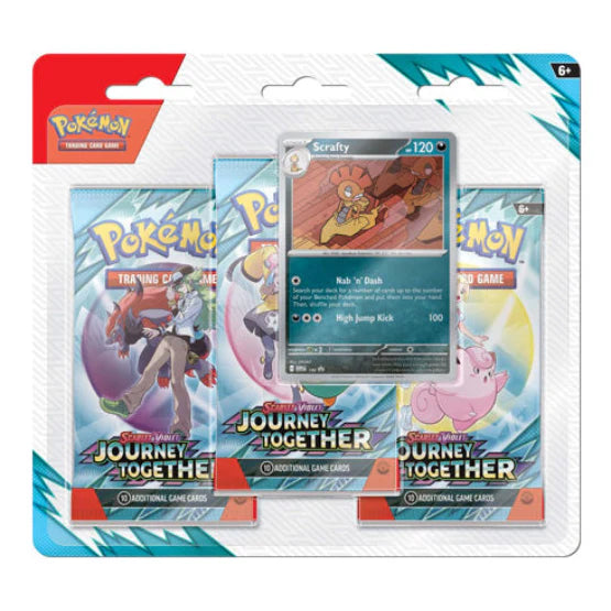 Journey Together three-booster blister with Scrafty foil promo card