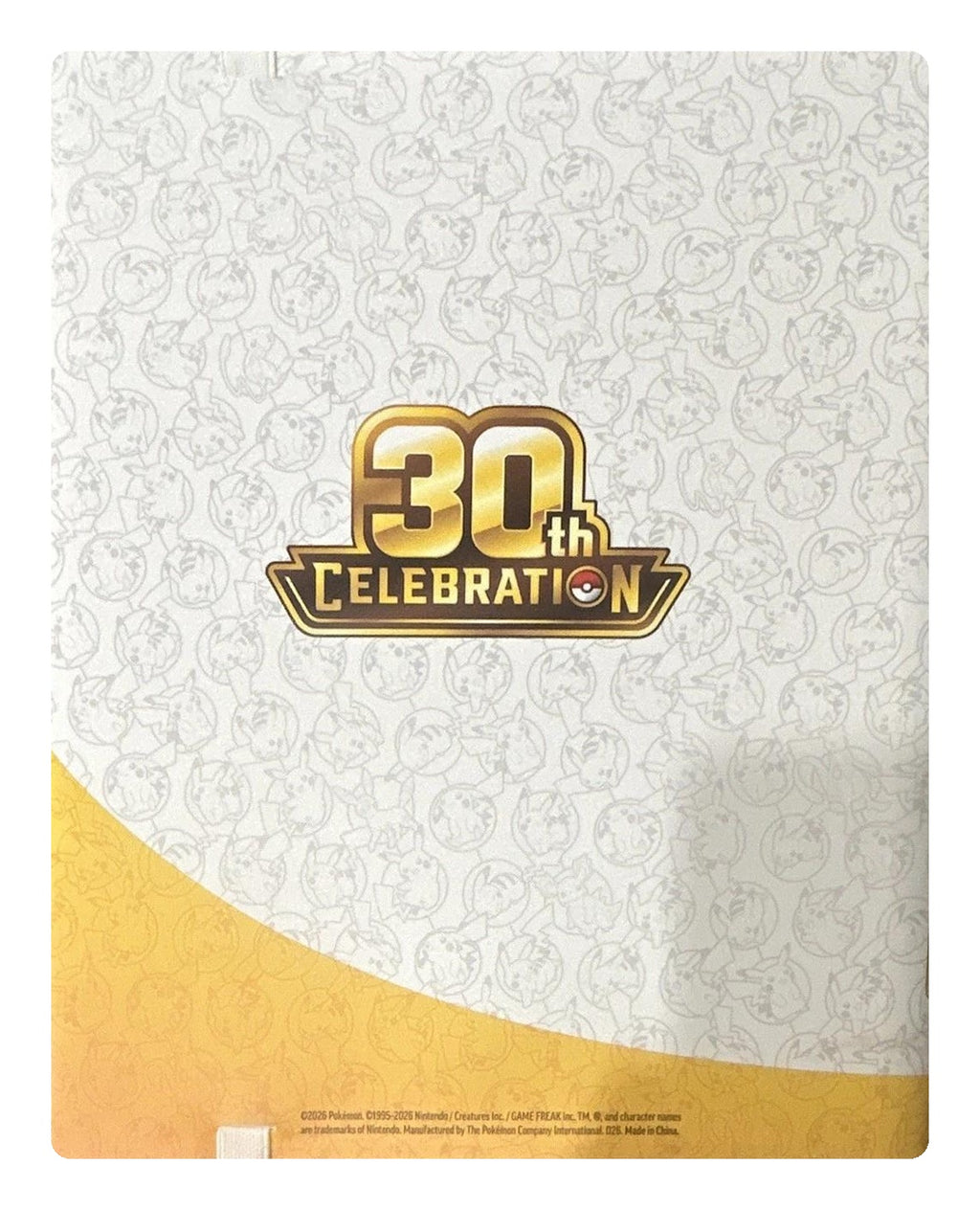 Pokemon TCG 30th Celebration binder back cover with 30th Celebration logo