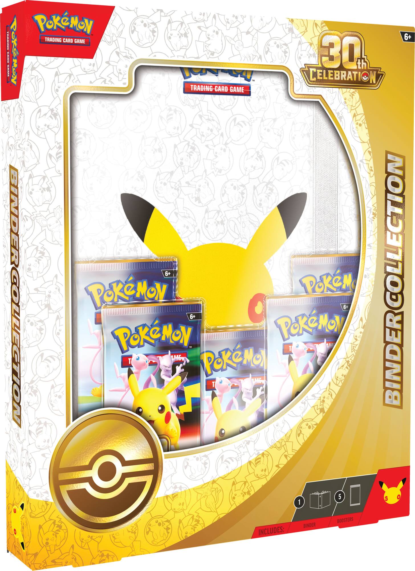 Pokemon TCG 30th Celebration Binder Collection sealed box with 9-pocket binder and 5 booster packs