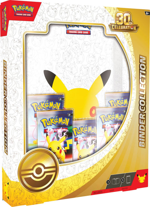 Pokemon TCG 30th Celebration Binder Collection sealed box with 9-pocket binder and 5 booster packs