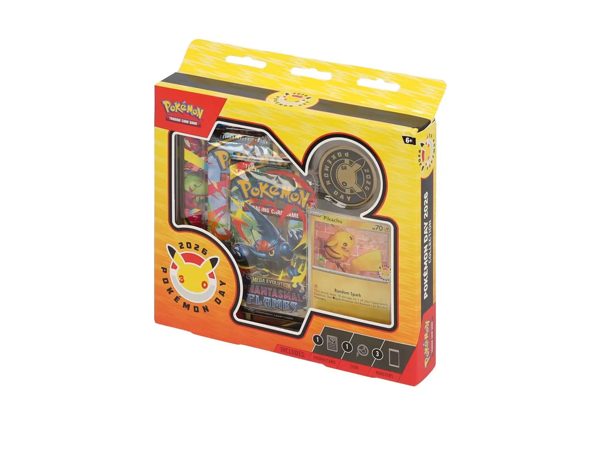 Pokemon Day 2026 Collection box angled view showing the side panel and window