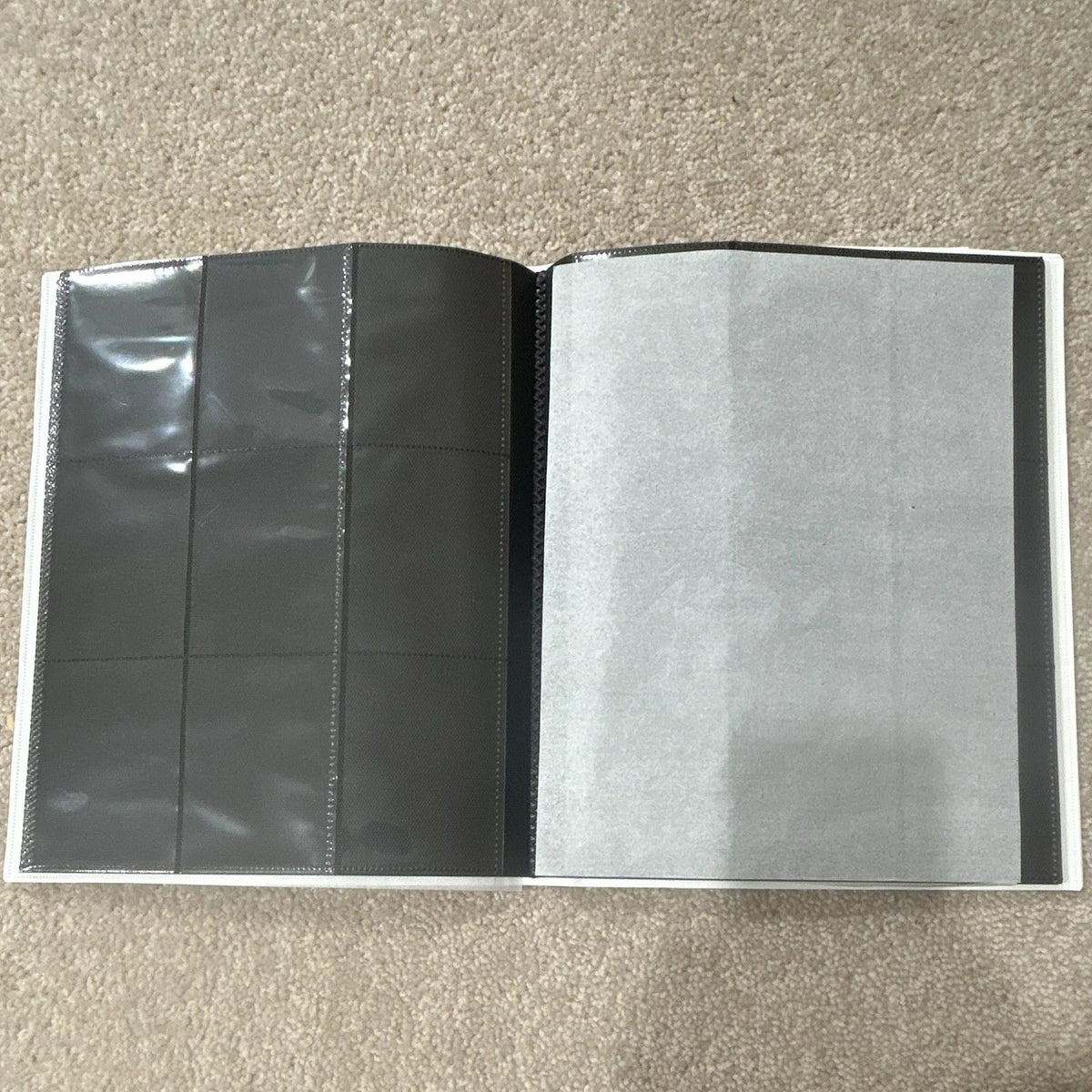 Pokemon TCG 30th Celebration binder opened to show 9-pocket pages