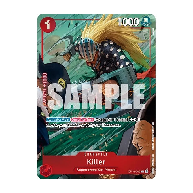 OP14-005 Killer alternate art promotion card included in One Piece Illustration Box Vol. 8