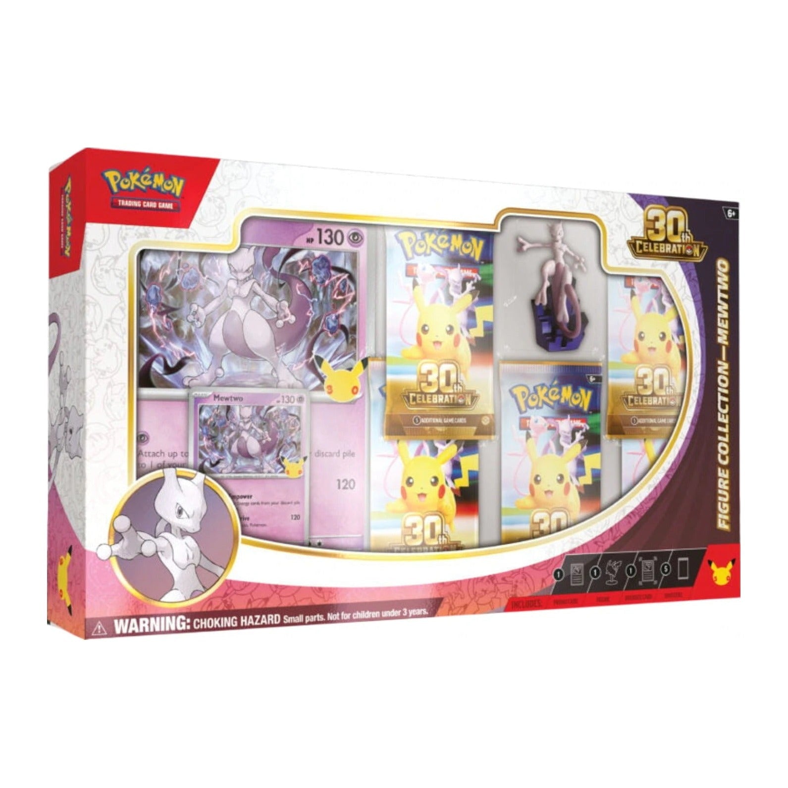 Pokemon TCG 30th Celebration Figure Collection Mewtwo version, sealed box front