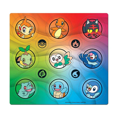 First Partner Illustration Collection Series 1 sticker sheet with the Kanto, Sinnoh and Alola first partner Pokemon