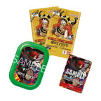 Mini Case Set TS-03 contents: second green Shanks mini case, Shanks promo card and two OP-17 booster packs