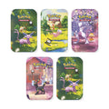 Bundle of five assorted Pokemon TCG 30th Celebration Mini Tins - individual loose tins, not a sealed display