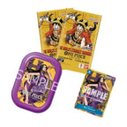 Mini Case Set TS-03 contents: purple Boa Hancock mini case, Hancock promo card and two OP-17 booster packs