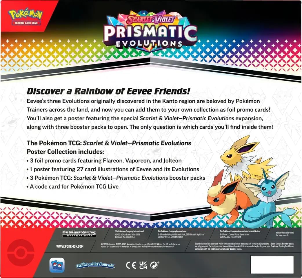 Pokemon TCG Prismatic Evolutions Poster Collection
