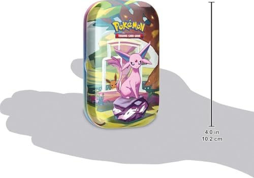 Prismatic Evolutions Mini Tin approximate size