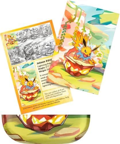 Prismatic Evolutions Mini Tin contents including art card