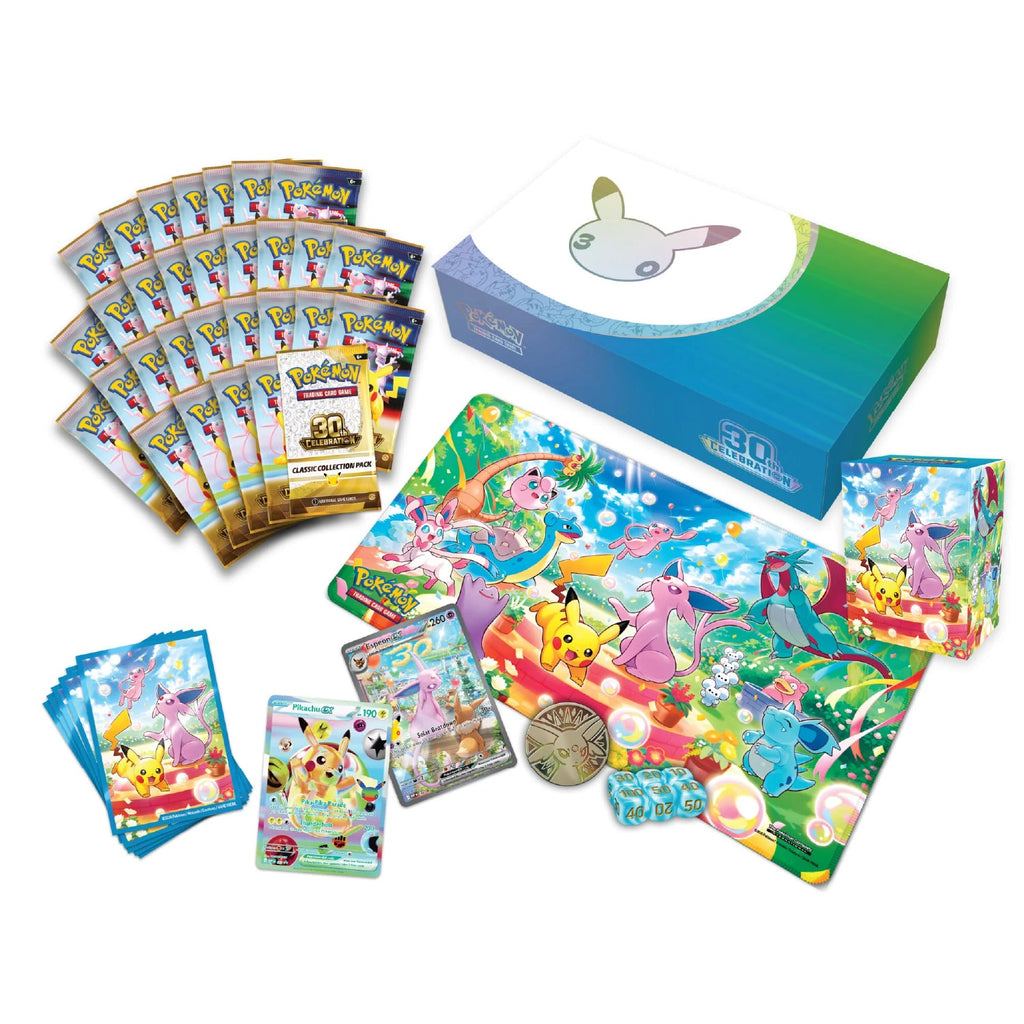 Pokemon TCG 30th Celebration Day Ultra-Premium Collection contents layout