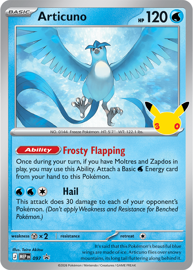 Pokemon TCG 30th Celebration Zapdos promo card