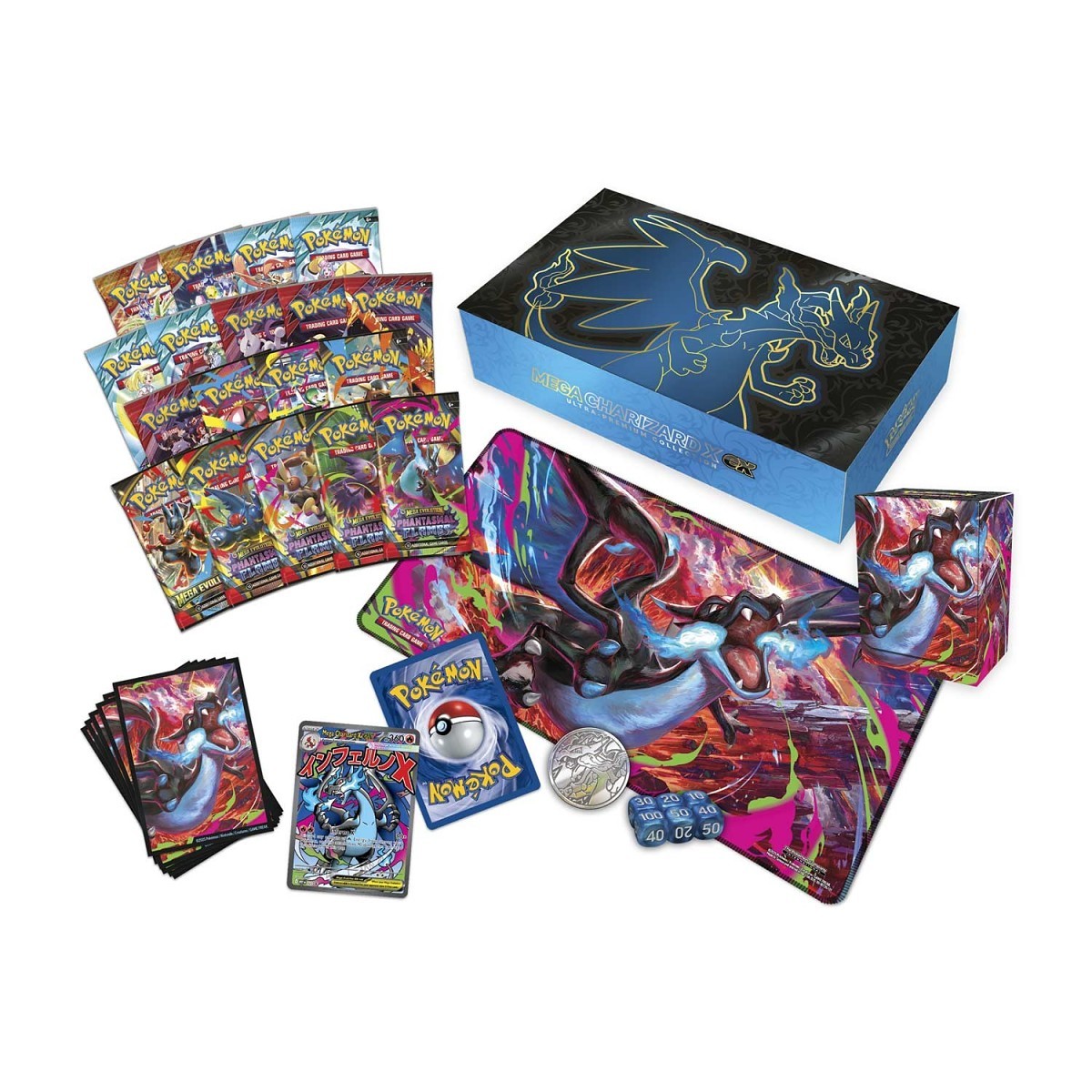 Pokemon TCG Mega Charizard X ex Ultra-Premium Collection contents