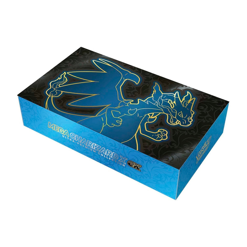 Pokemon TCG Mega Charizard X ex promo card and accessories