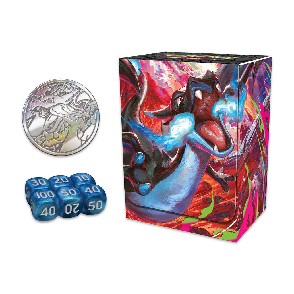 Pokemon TCG Mega Charizard X playmat and accessories