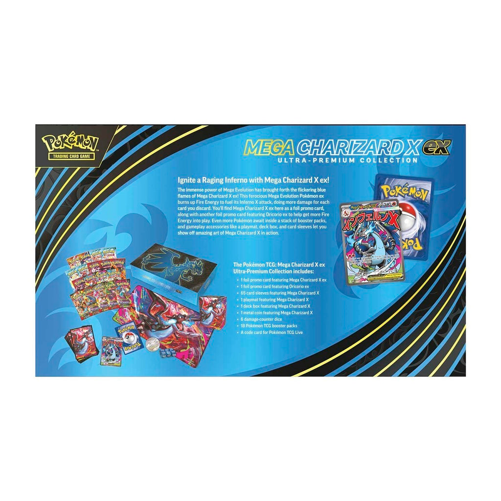Pokemon TCG Mega Charizard X ex Ultra-Premium Collection box back
