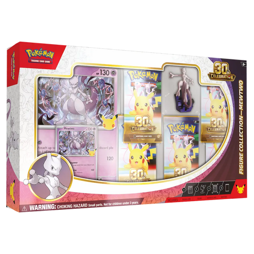 Pokemon TCG 30th Celebration Mewtwo Figure Collection box contents