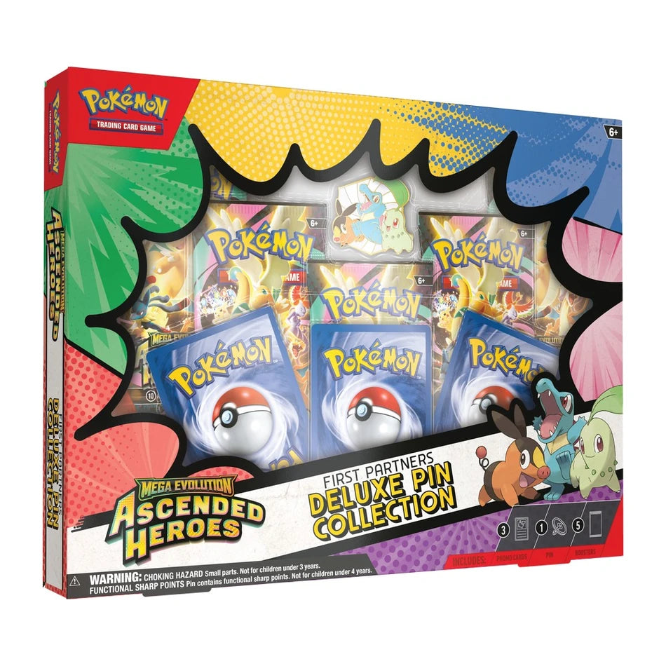 Pokemon TCG Mega Evolution Ascended Heroes First Partners Deluxe Pin Collection — sealed