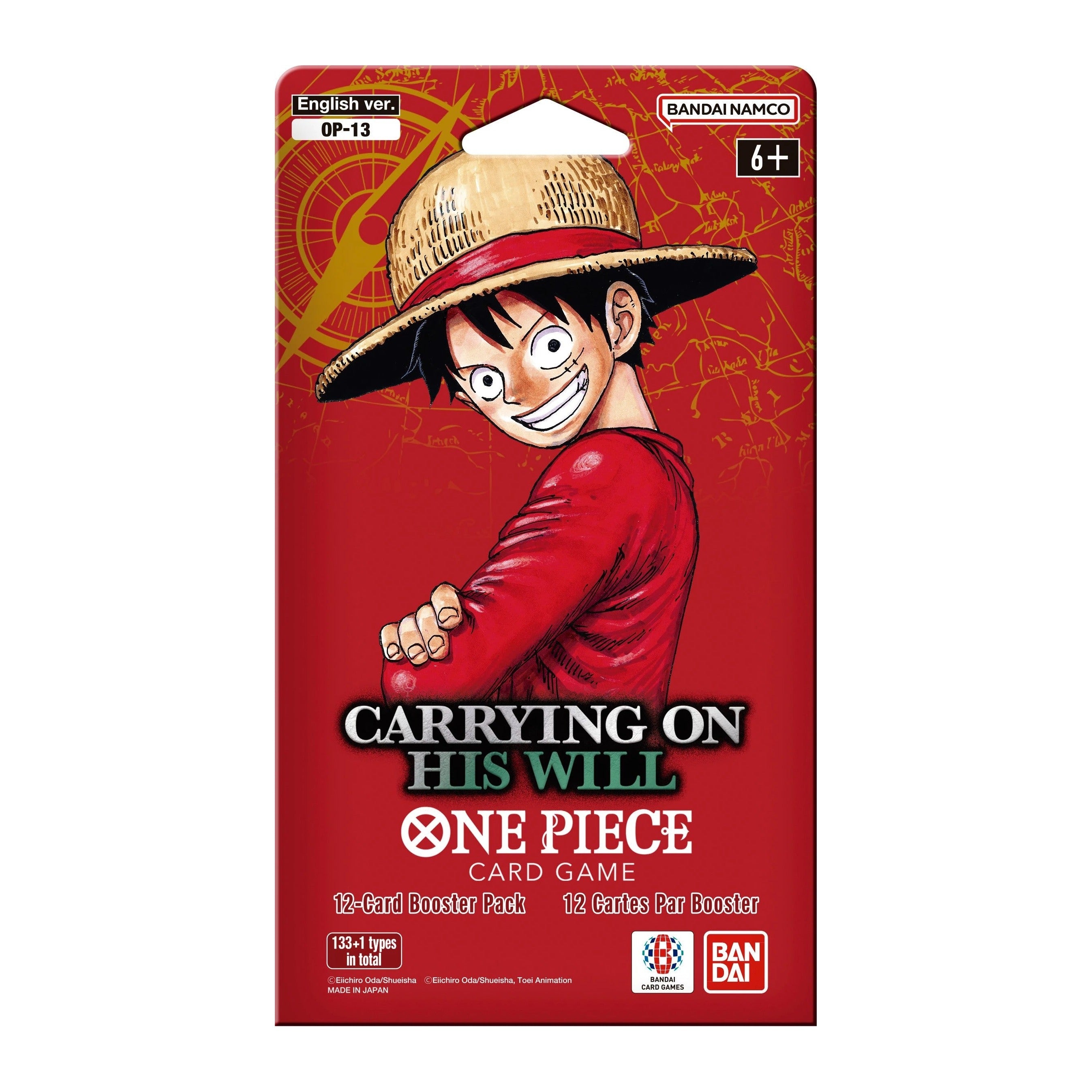 One Piece Card Game Carrying On His Will OP-13 booster pack, sealed