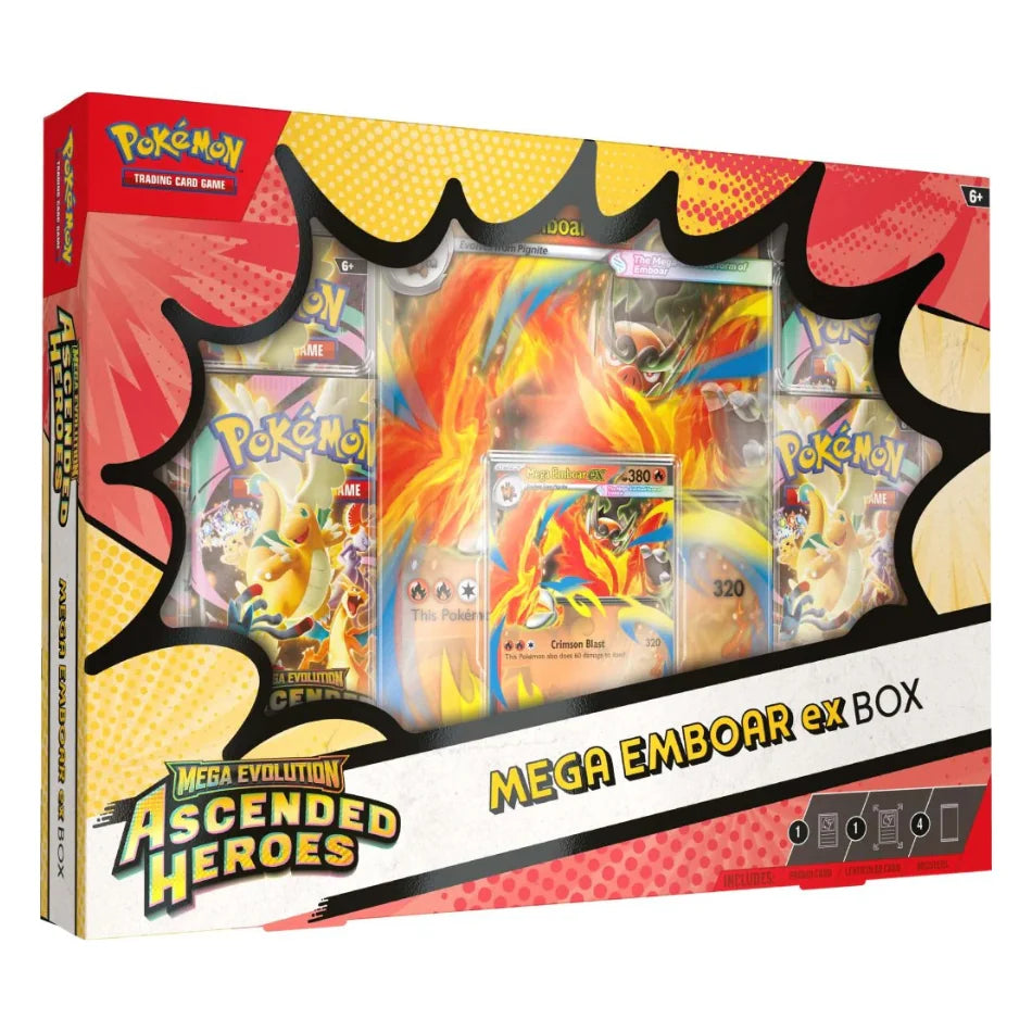 Pokemon TCG Ascended Heroes Mega ex Boxes (Meganium/Emboar/Feraligatr)