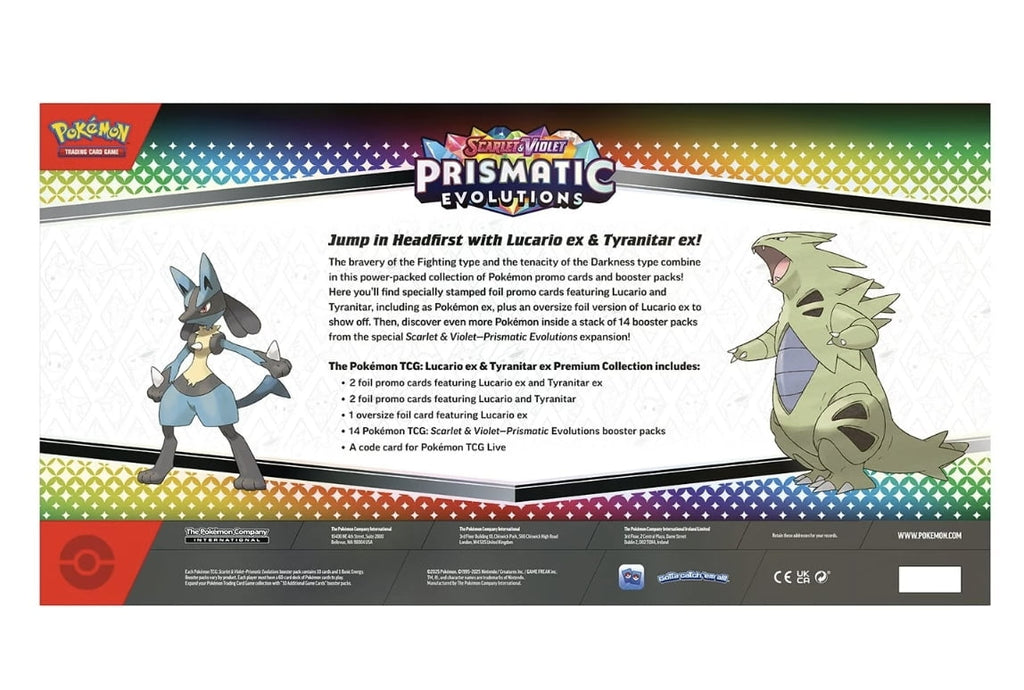 Lucario ex and Tyranitar ex Premium Collection product angle