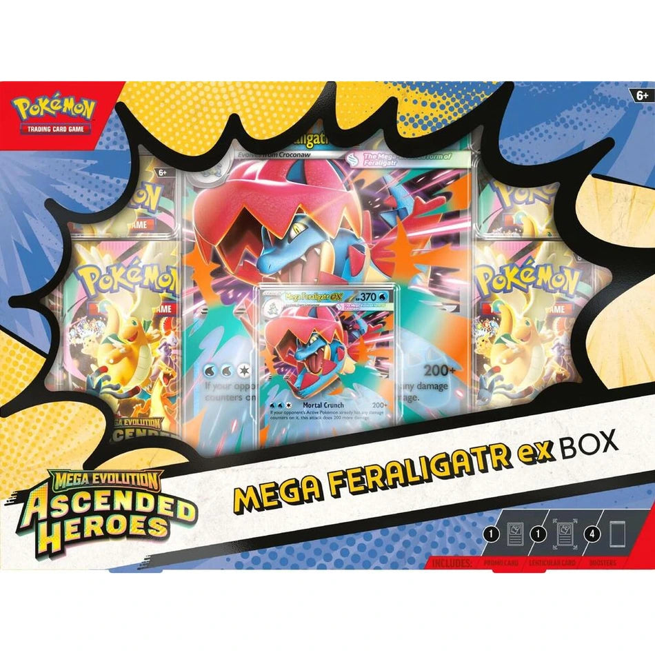 Pokemon TCG Mega Feraligatr ex Box - Ascended Heroes