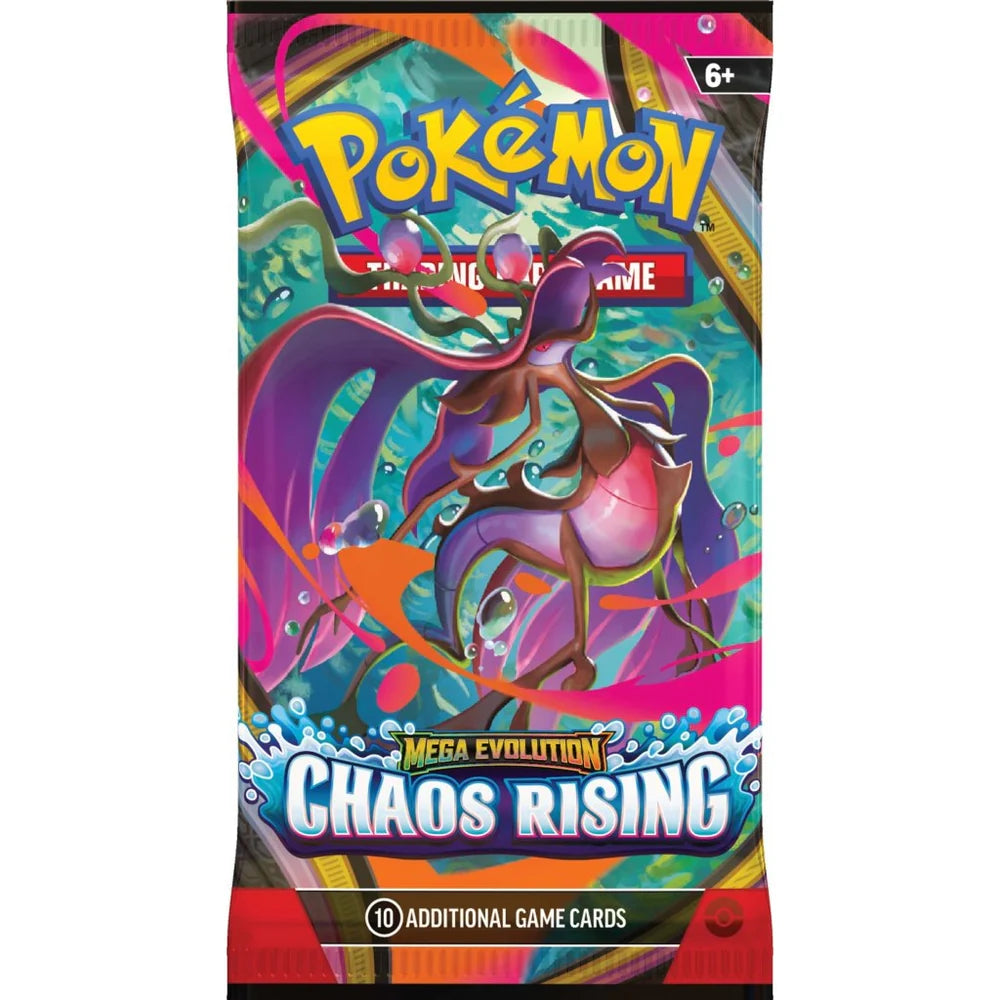 Pokémon trading card game pack with colorful design and character illustration on a white background