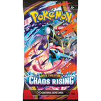 Pokémon Mega Evolution Chaos Rising trading card game pack on a white background