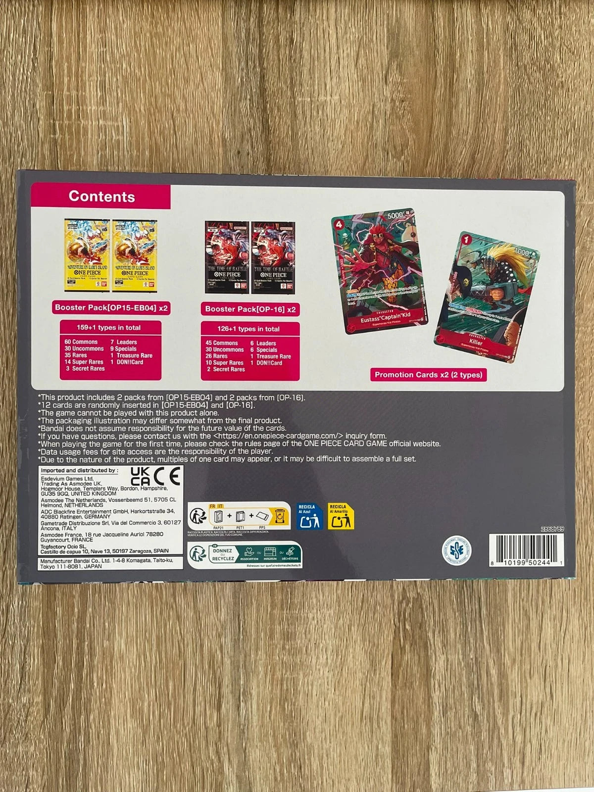 One Piece Illustration Box Vol.7 and Vol.8 side packaging